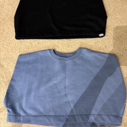 ZARA cropped oversized sweatshirt with fleece lining