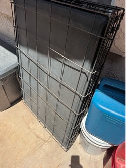 Large 42” Dog Crate – Folding Metal w/ Tray
