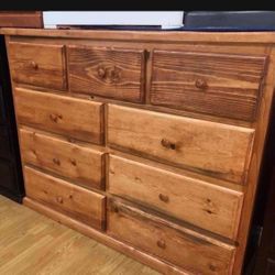 Pinewood Dresser 9 Drawers $429 New