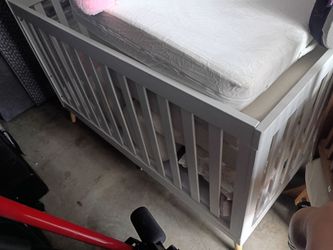 Crib, Mattress Mattress, Pad, Crib Blankets, Stuffed Unicorn  night stand
