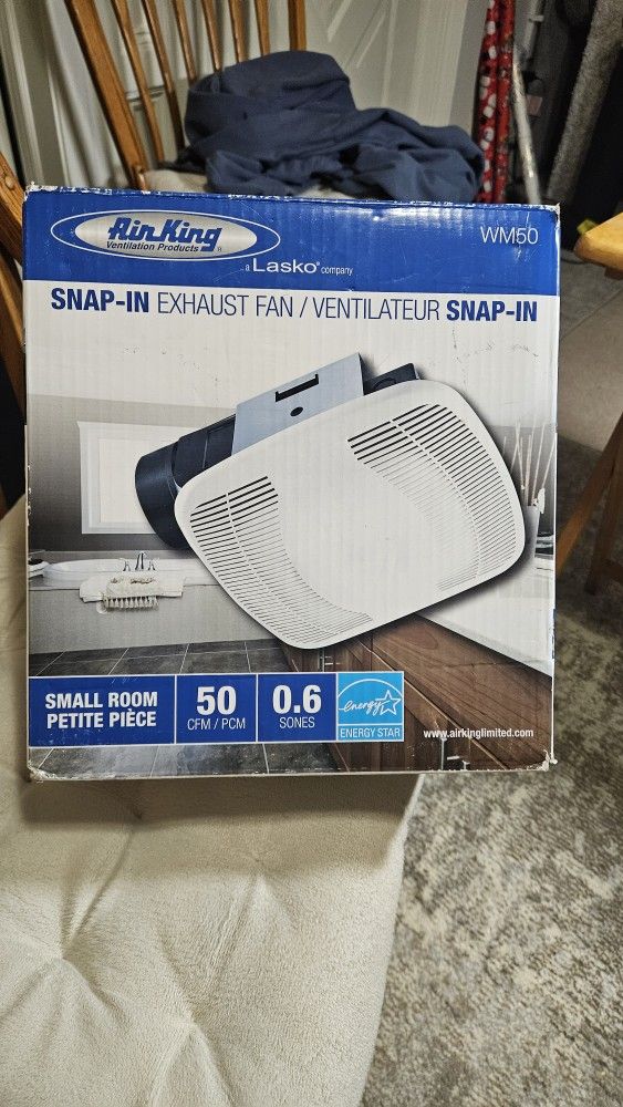 Snap In Bathroom Vent NEW UNOPENED