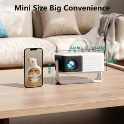 Yoton Y3 Mini Projector, Ultra-Compact 317g, 360° Stand, Auto Keystone
50% zoom, 720P Native, 1080P Input Support, Portable Small Movie Projector Comp