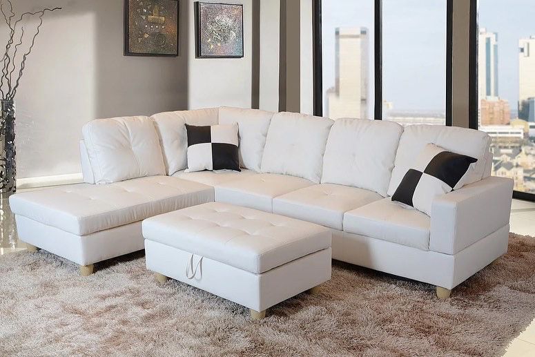Sectional and Storage Ottoman 