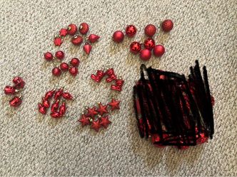 Red Christmas ornaments