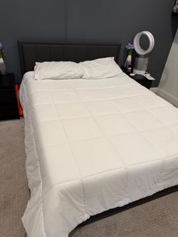 Bed frame with mattress