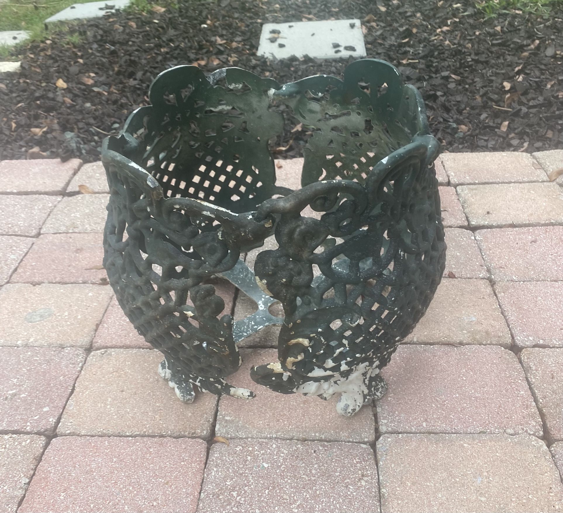 Vintage Cast Iron Planters (2)