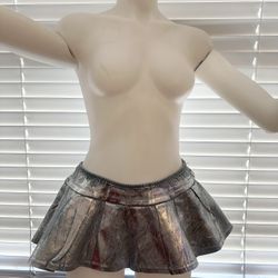 New Denim Metallic Skirt