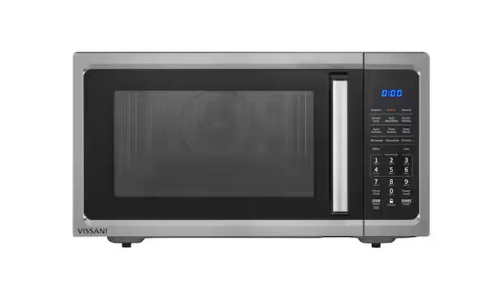 Vissani 1.5 cu. ft. 1000-Watt Countertop Microwave Stainless Steel with Air Fry and Sensor Cook