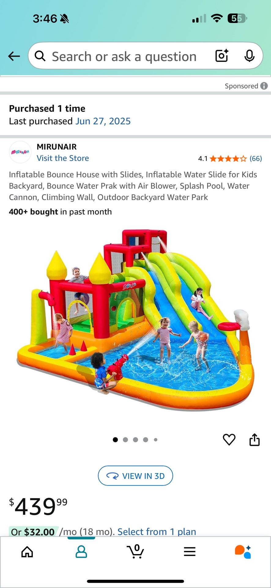 Bounce House With Water Slides And Cannons