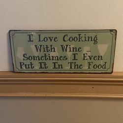 Metal Sign About Wine 