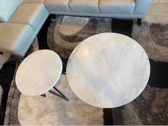 White Marble Accent Tables