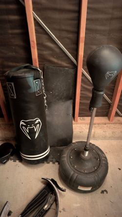 Boxing bag + reflex bag+ gloves+ headgear + mitts