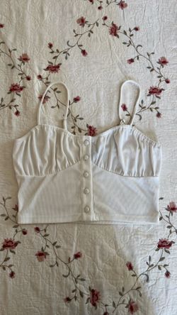 White Button Tank Top <3