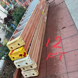 Escaleras, 12 pies de fibra de vidrio