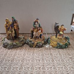 SET OF 3 GIANNI BENVENUTI DOMED COLLECTIBLE FIGURINES