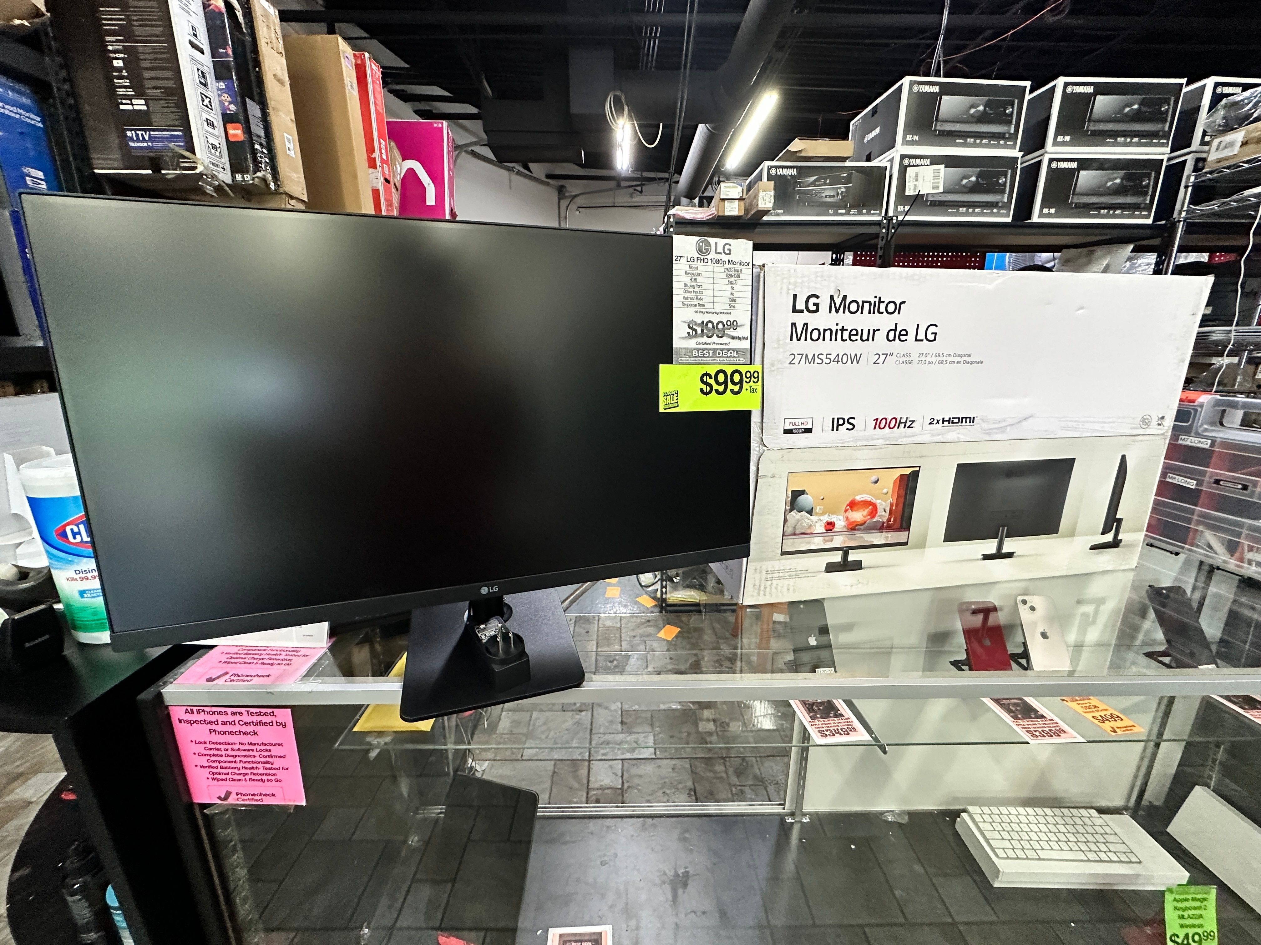 27" LG IPS FHD 1080p Monitor 27MS540W-B