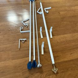 Curtains Holders Rod And Bracket Creeps. 