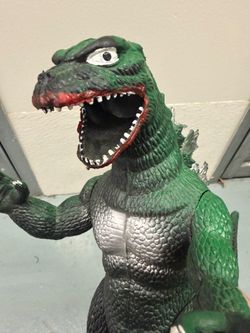 Toho Green Imperial Godzilla Action Figure 13 Inch Articulated, 1985 Vintage