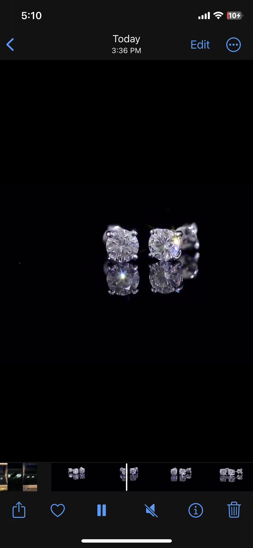 2ct True Lab Diamond Earrings -  $1200