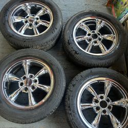 $1,200 For Complete Set Of Chrome Rims And Tires