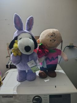 Snoopy and Charlie Brown plush toys $20 each