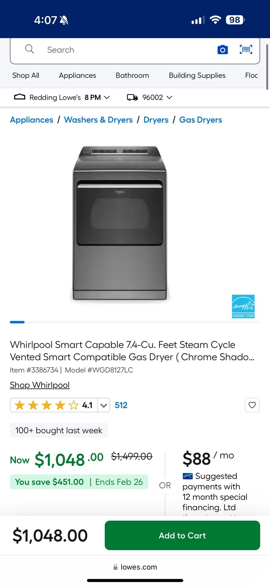 Gas Dryer