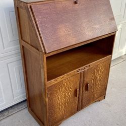 Beautiful Antique Oak Secretary Desk