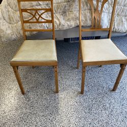Folding wooden chairs