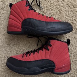 Size 10 (Pre owned, no box) - Air jordan 12 reverse flu game 