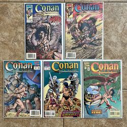 Marvel Conan The Adventurer And Classic Comic Book Collection Lot of 5