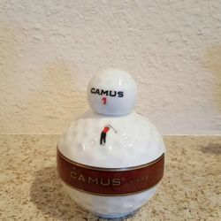 camus napoleon cognac golf ball miniator decanter lemoge castle france