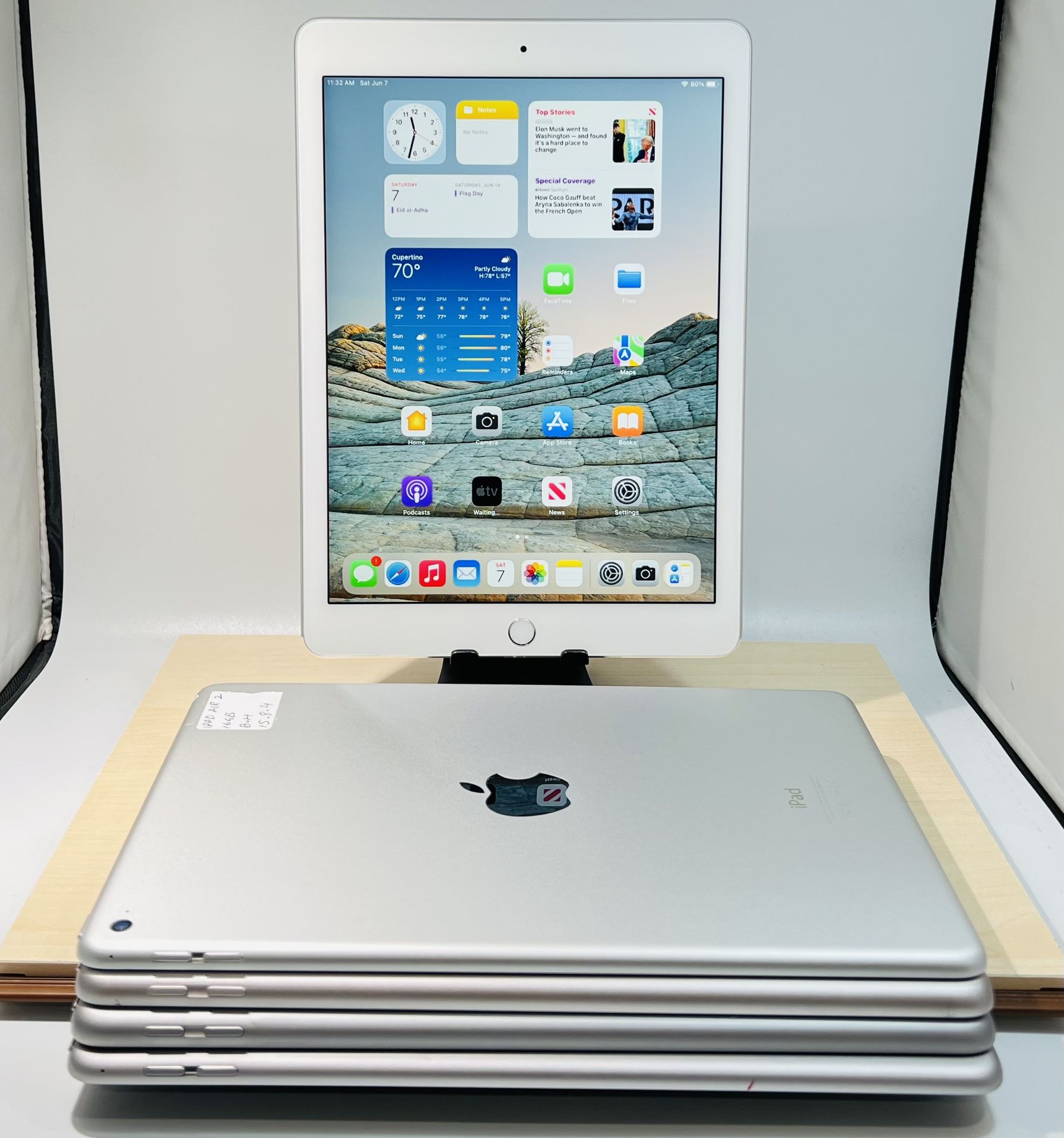 Apple iPad AIR 2nd 16GB 9.7” ios 15.8 Fully Functional $120 Each