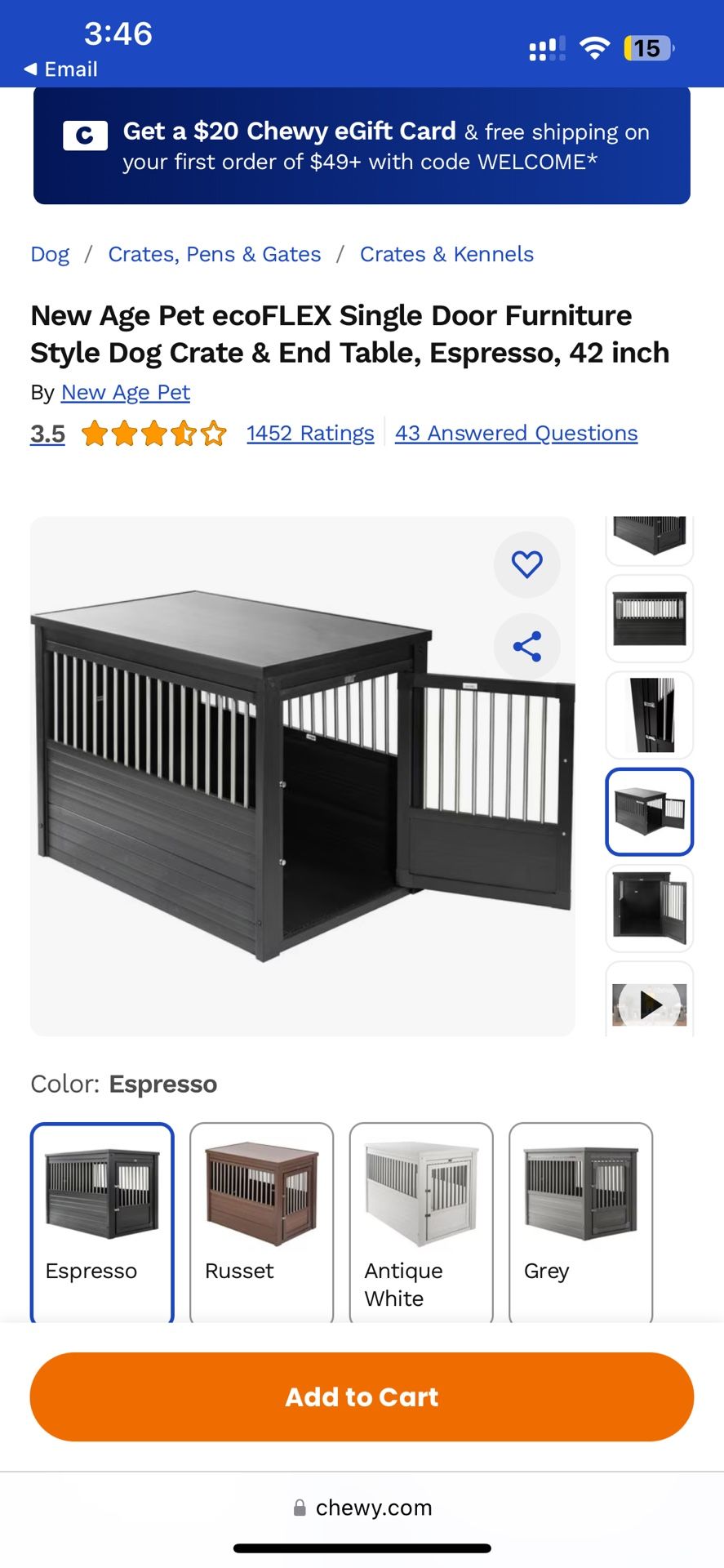 Furniture Pet Crate