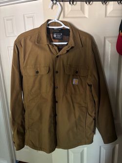 Carhartt Rugged Flex Relaxed Fit Canvas Fleece Lined Shirt Jacket