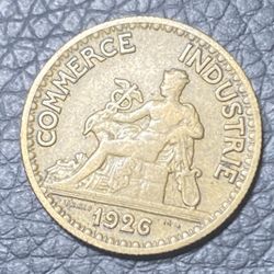 1926 Fifty Cenitimes Coin 