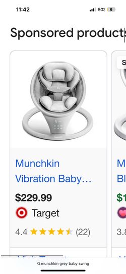 Munchkin baby swing