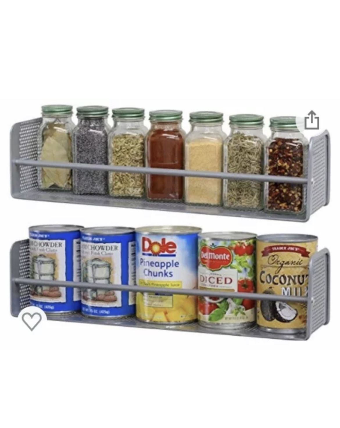Simple Housewear Wall Mounted Spice Racks Storage Organizer