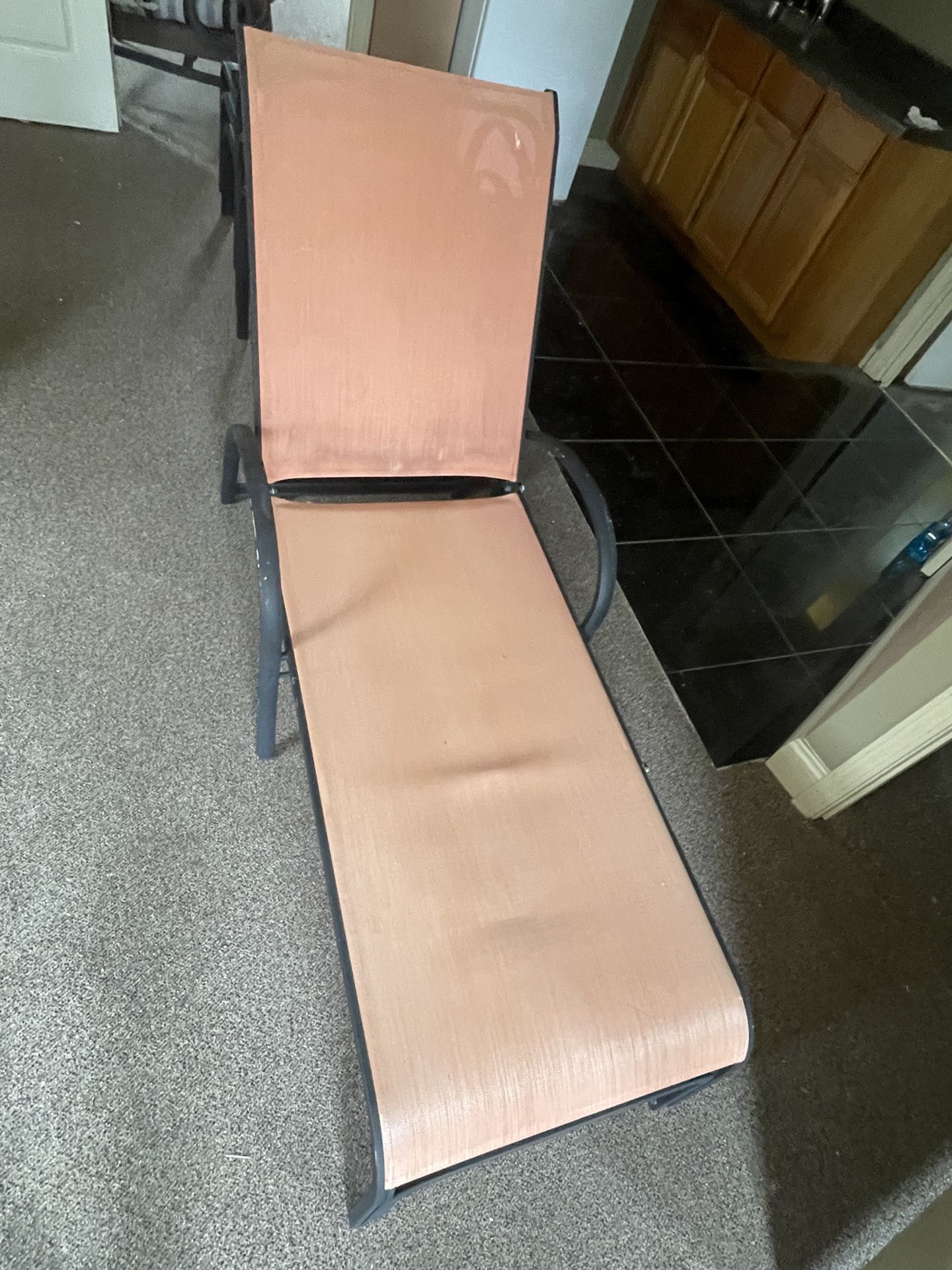 Steel Outdoor Patio Chaise Lounge