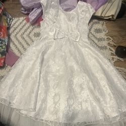 Size 6 Flower Girl Dress White 