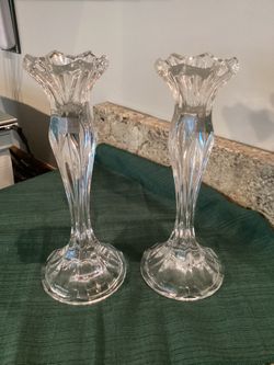 Mikasa Crystal Candle Holders - in excellent condition brand new