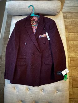 Paisley and Gray Men’s Suit Jacket