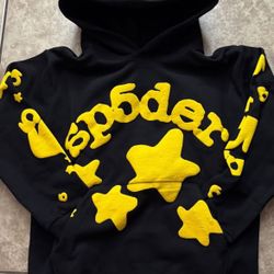 black and yellow spider hoodie