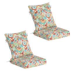 New Set of 2 Colorful Outdoor Chair Cushions