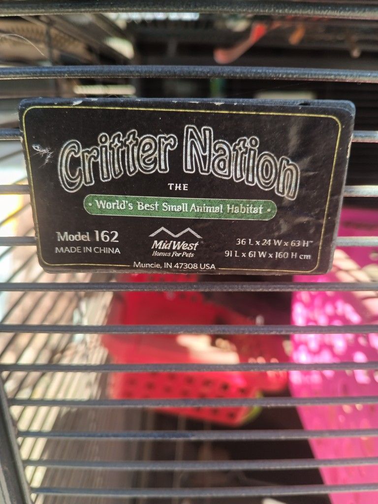 HUGE Critter Nation, bird/hamster cage. Model 162 (Fully Loaded)
