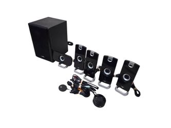 Cyber Acoustics CA-5402 40Watts 4 Piece Flat Panel Design Subwoofer Set | Tested