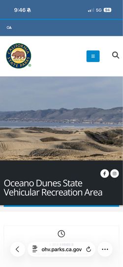 Pismo/oceano Dunes pass