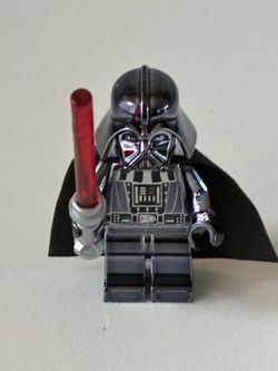 Lego Star Wars Darth Vader Minifigure 2009 10th Anniversary black chrome SW0218