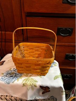 Authentic Longaberger Handwoven Basket with Protector