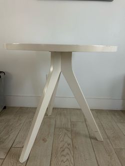 West Elm White Tripod Table