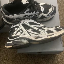 Black And White Multicolor Balenciaga Runners